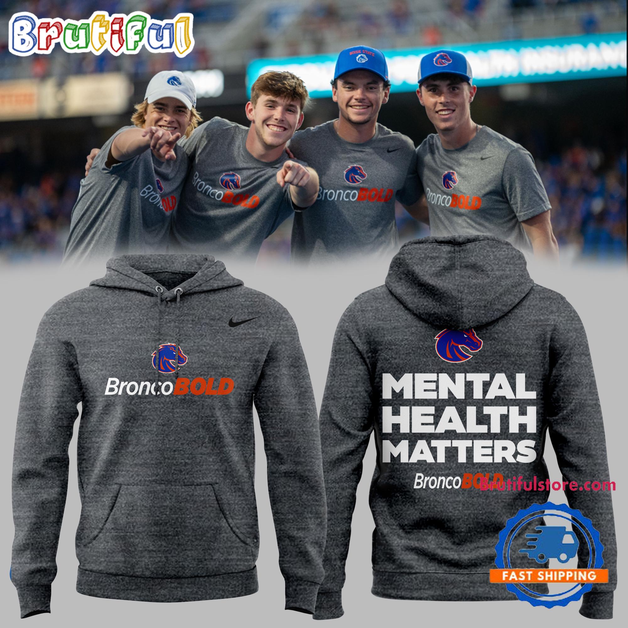 Boise State Broncos Football Mental Health Matters Hoodie