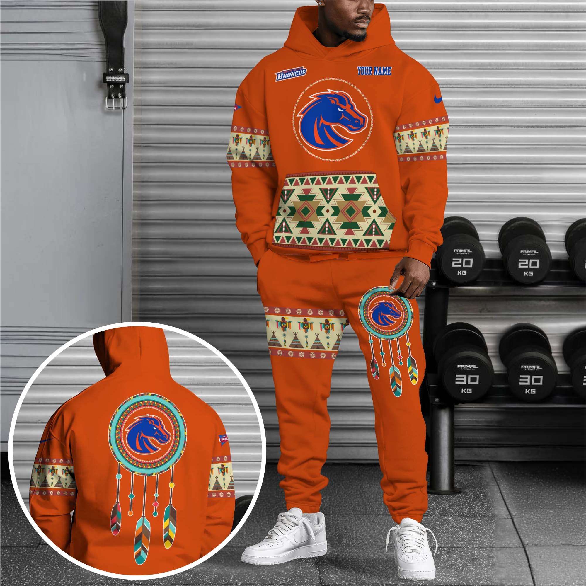 Boise State Broncos Hoodie Sweatpants Set, Custom Hoodie, Sport Hoodie Sweatpants Set, Sport Gifts For Fan QW54 Gift For Sport Music Fans