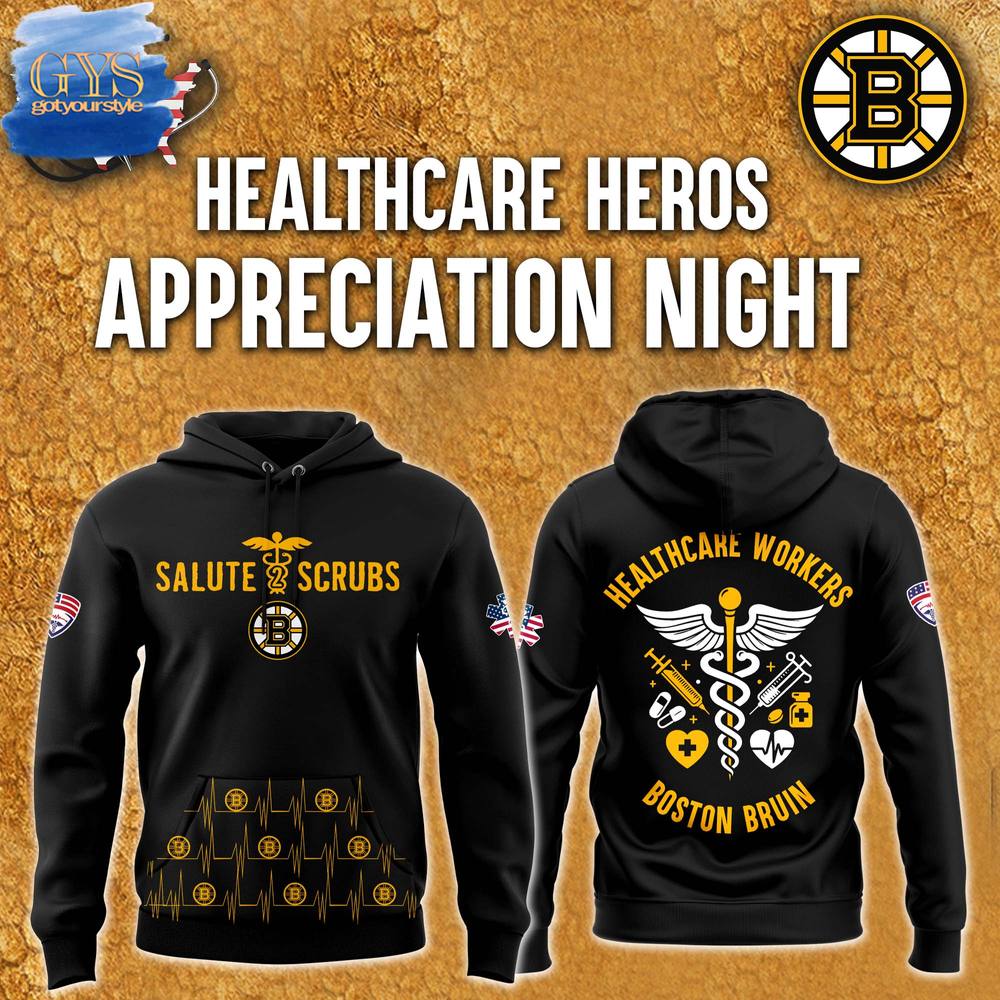 Boston Bruins 2025 Healthcare Appreciation Night Limited Edition Hoodie