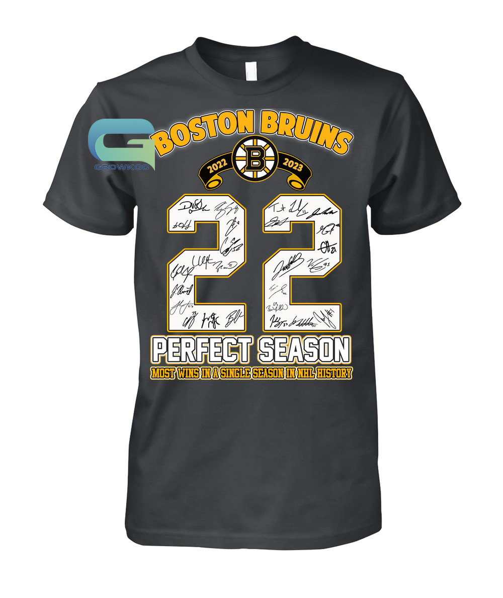 Boston Bruins Perfect Season 2022-2023 Most Wins In A Single Season In NHL History T-Shirt