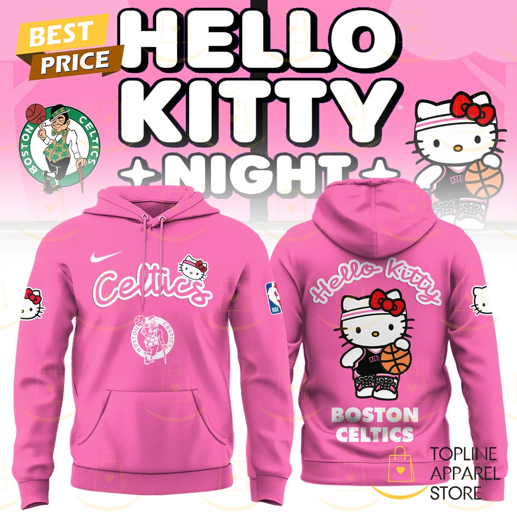 Boston Celtics NBA x Hello Kitty 2025 Hoodie