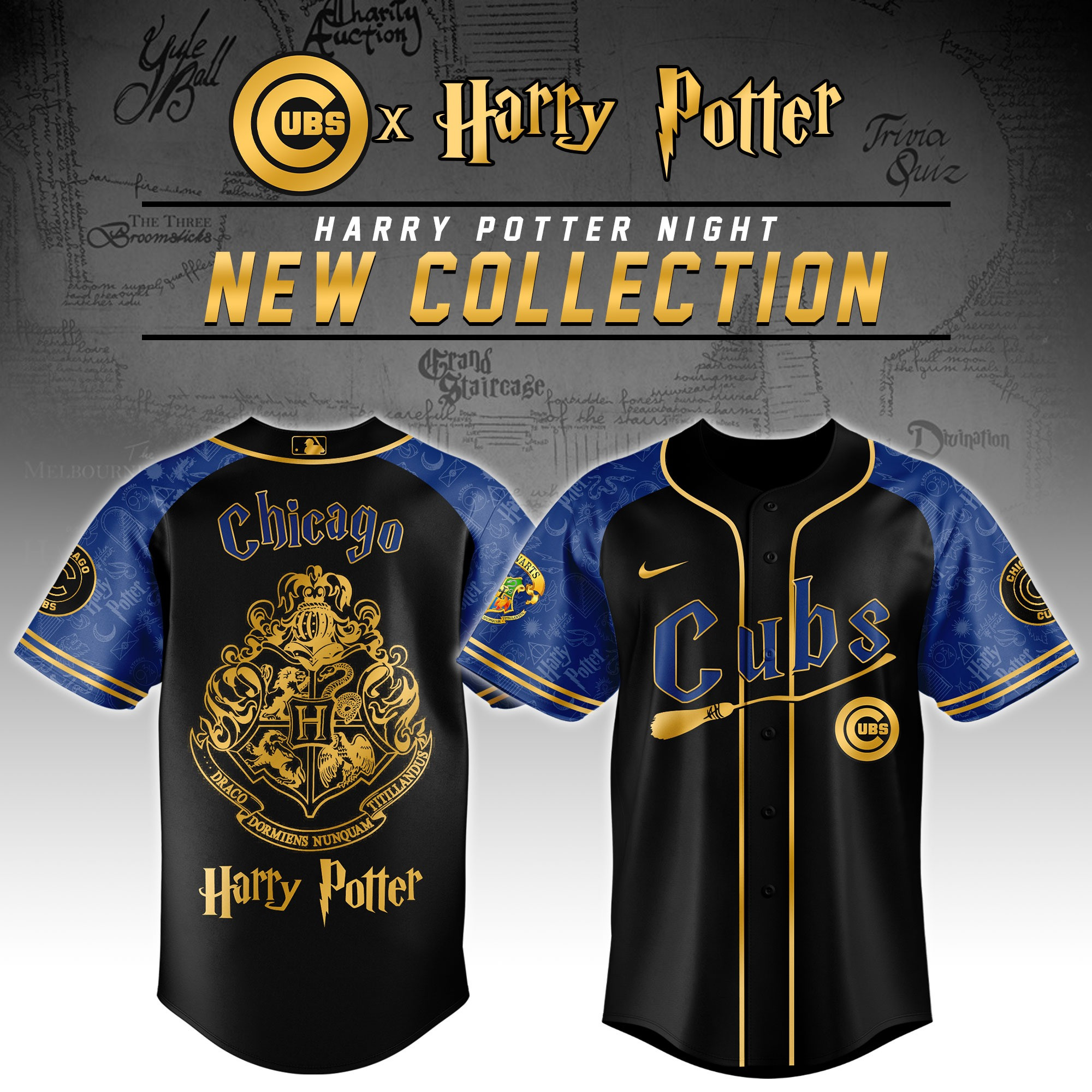 Boston Chicago Cubs X Harry Potter Night Jersey MLB Baseball Merch Gifts For Cubs Fans