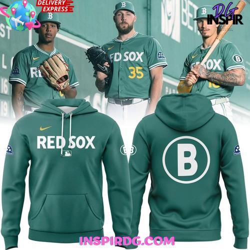 Boston Red Sox 2025 City Connect Special Green Hoodie Premium Merchandise