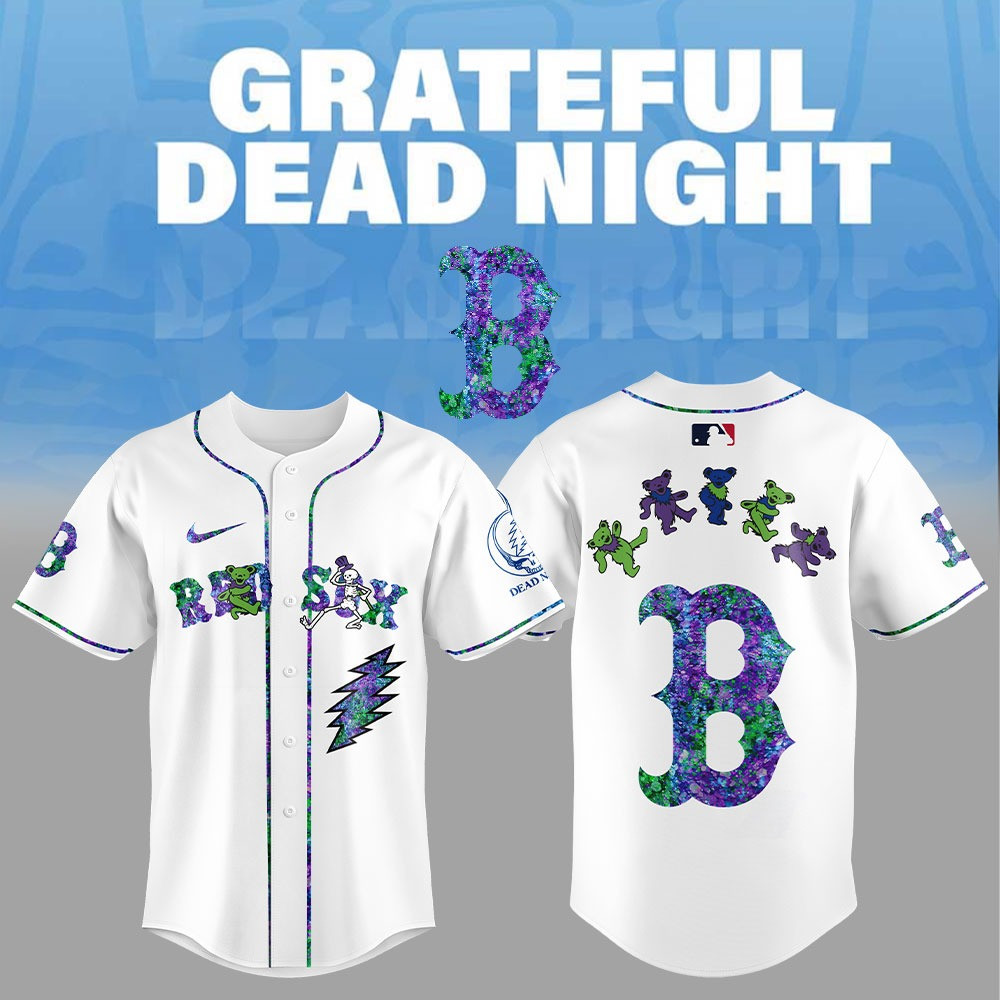 Boston Red Sox 2025 Grateful Dead Night Jersey MLB Baseball Merch Best Gifts For FansBoston Red Sox 2025 Grateful Dead Night Jersey MLB Baseball Merch Best Gifts For Fans
