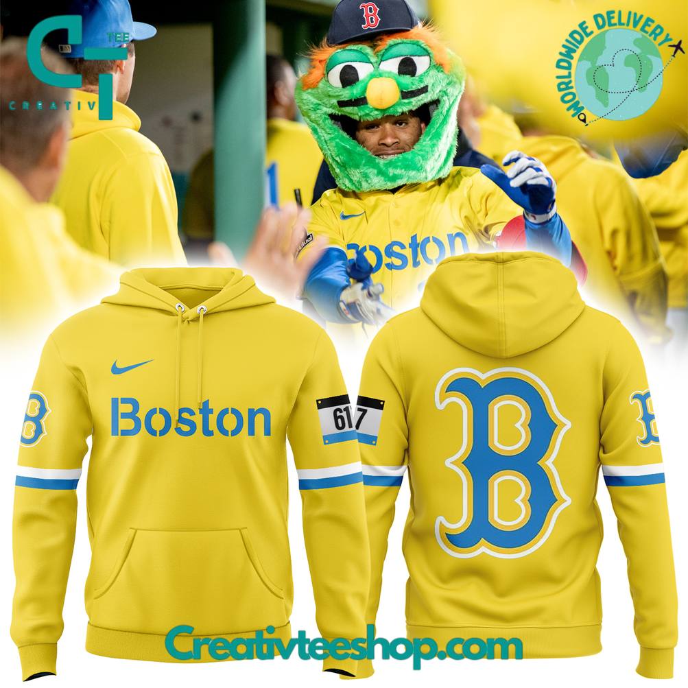 Boston Red Sox City Connect Gold/Light Blue Hoodie