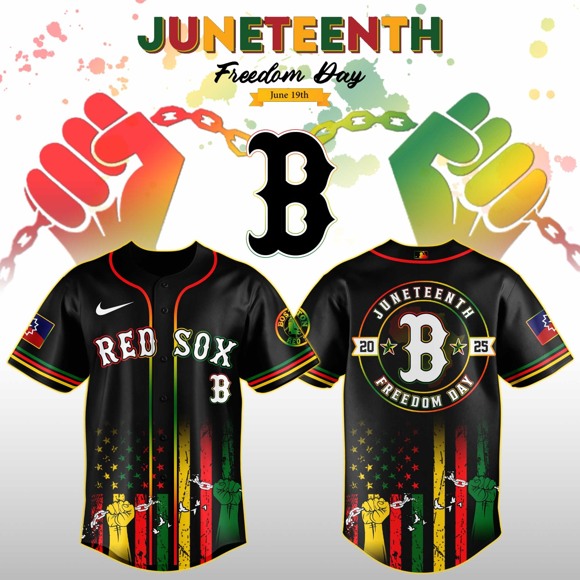 Boston Red Sox MLB X Juneteenth Day Jersey Edition Jersey 2025 Unique Sport Merch