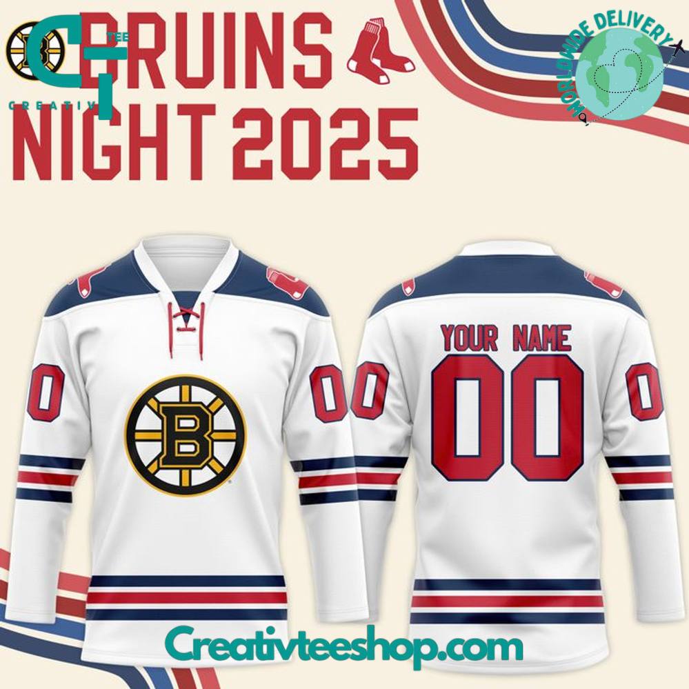 Boston Red Sox x 2025 Bruins Night Special Hockey Jersey
