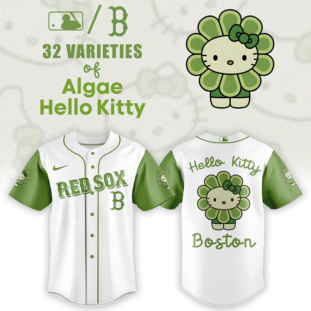 Boston Red Sox x 32 Algae Hello Kitty Combo Jersey Baseball Team Gift Ideas
