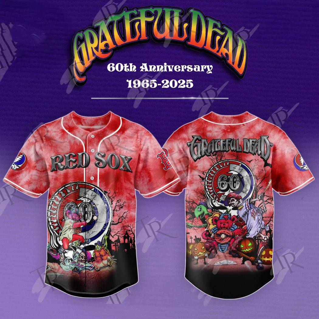 Boston Red Sox X Grateful Dead 60Th Anniversary 1965 2025  Edition Baseball Jersey Unique Baseball Gifts