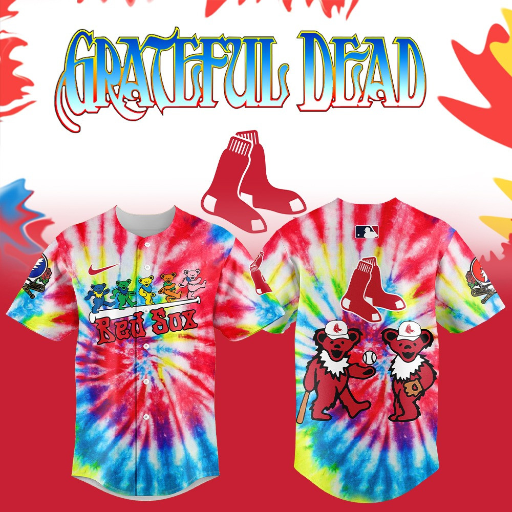 Boston Red Sox X Grateful Dead New Night Tie Dye Jersey MLB Honor The Late Bill Walton