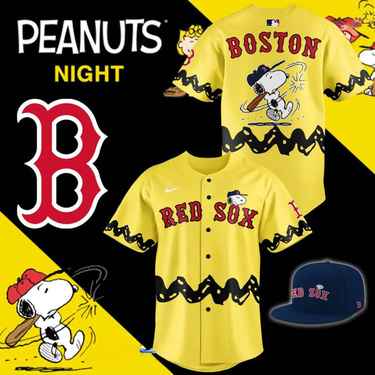 Boston Red Sox x Peanuts Night 2025  Edition Jersey Gifts For Baseball Fans