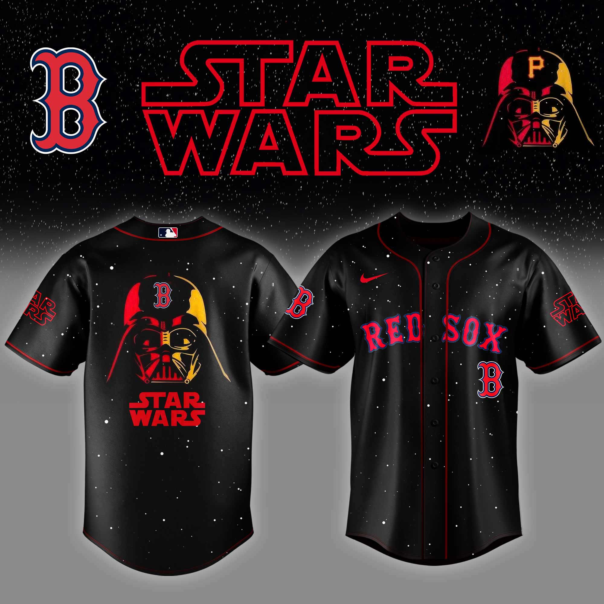 Boston Red Sox x Stars Wars Night Baseball Jersey Baseball Fatherâ€™s Day Gifts