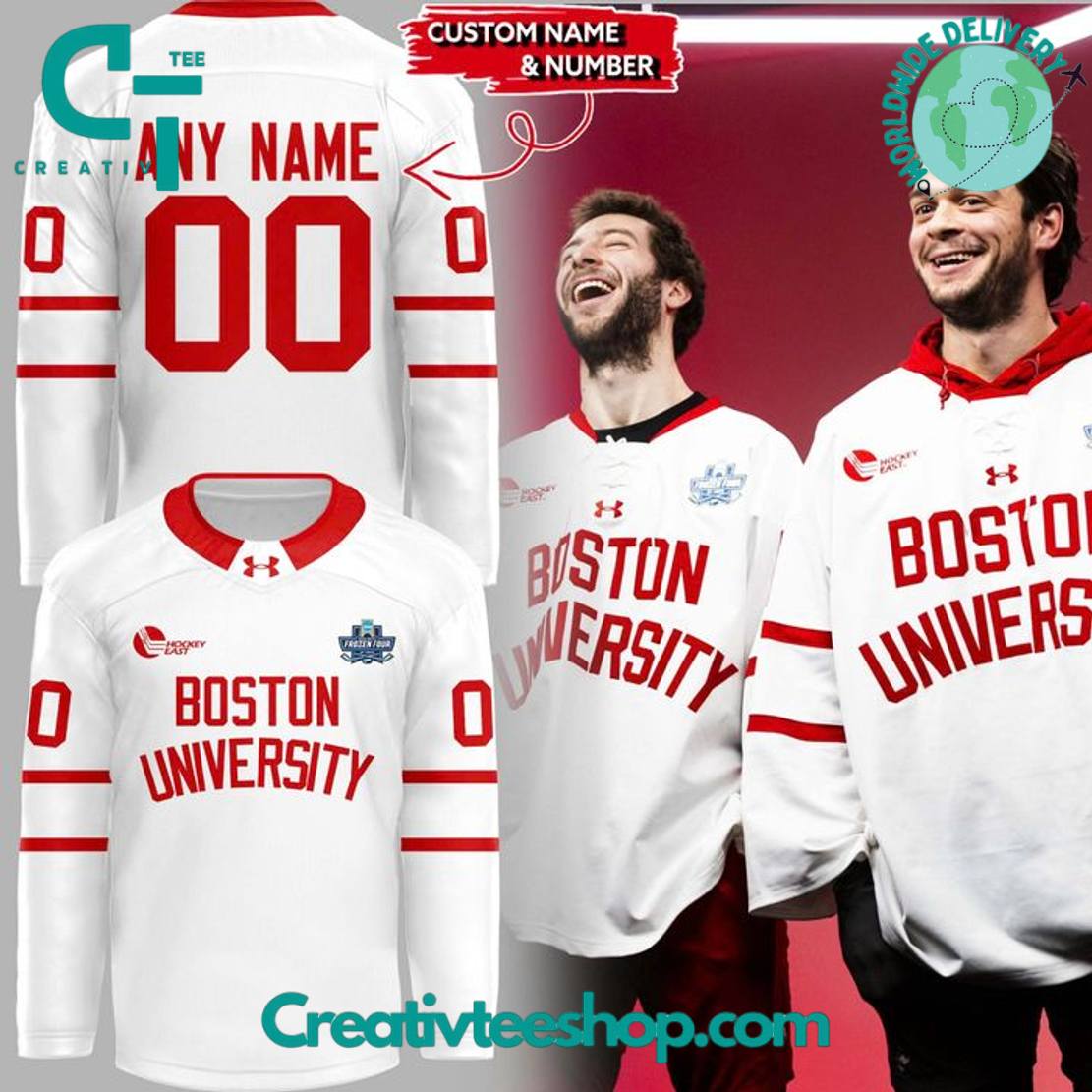Boston University Terriers Menâ€™s Hockey 2025 NCAA Frozen Four Jersey