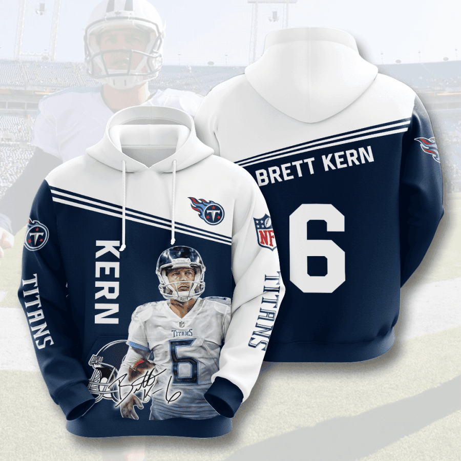 Brett Kern Tennessee Titans Hoodie  Zip Hoodie