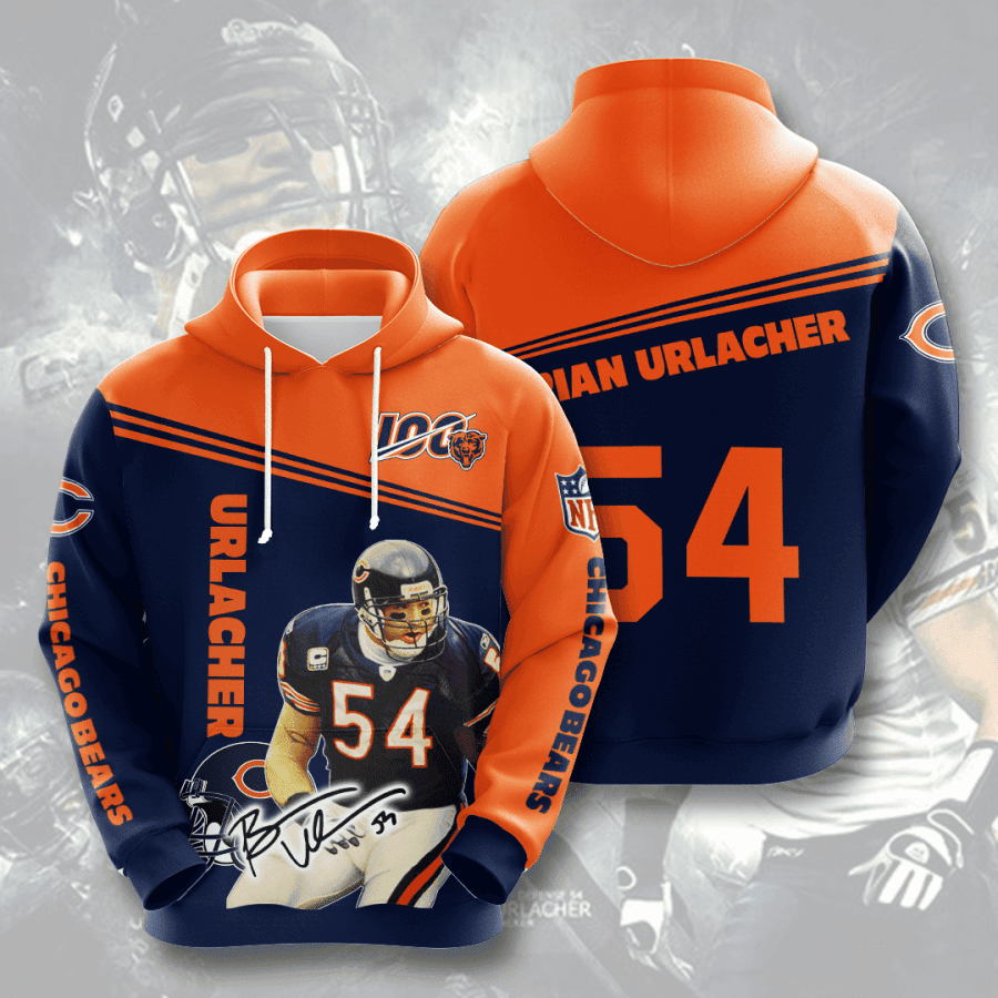Brian Urlacher Chicago Bears Hoodie  Zip Hoodie