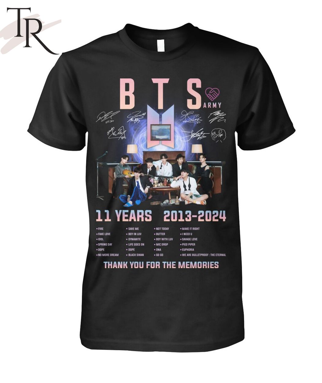 BTS 11 Years 2013-2024 Thank You For The Memories T-Shirt