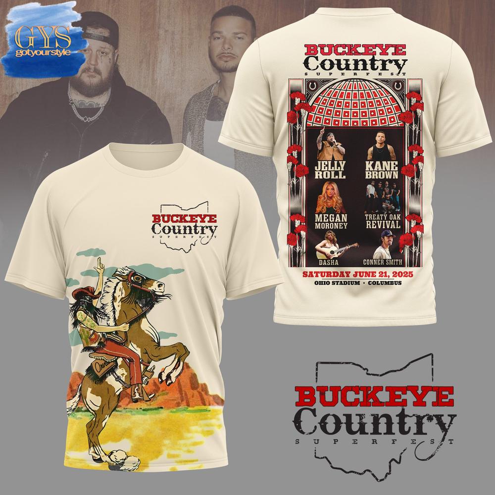 Buckeye Country Superfest 2025 Ohio Stadium T-Shirt Premium Merchandises