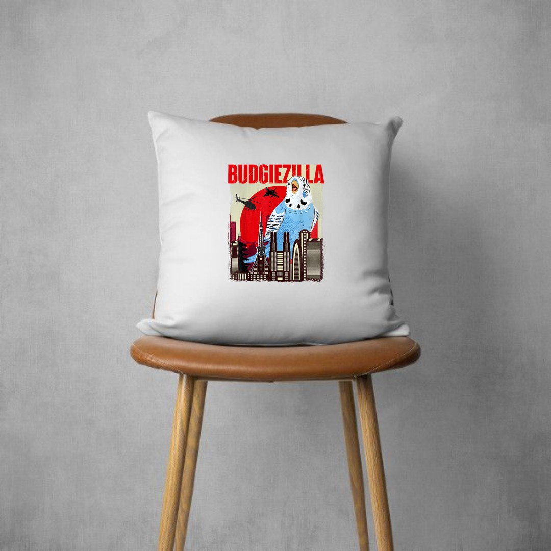 Budgiezilla  Parakeet Budgie Budgerigar Bird Lover Pillows