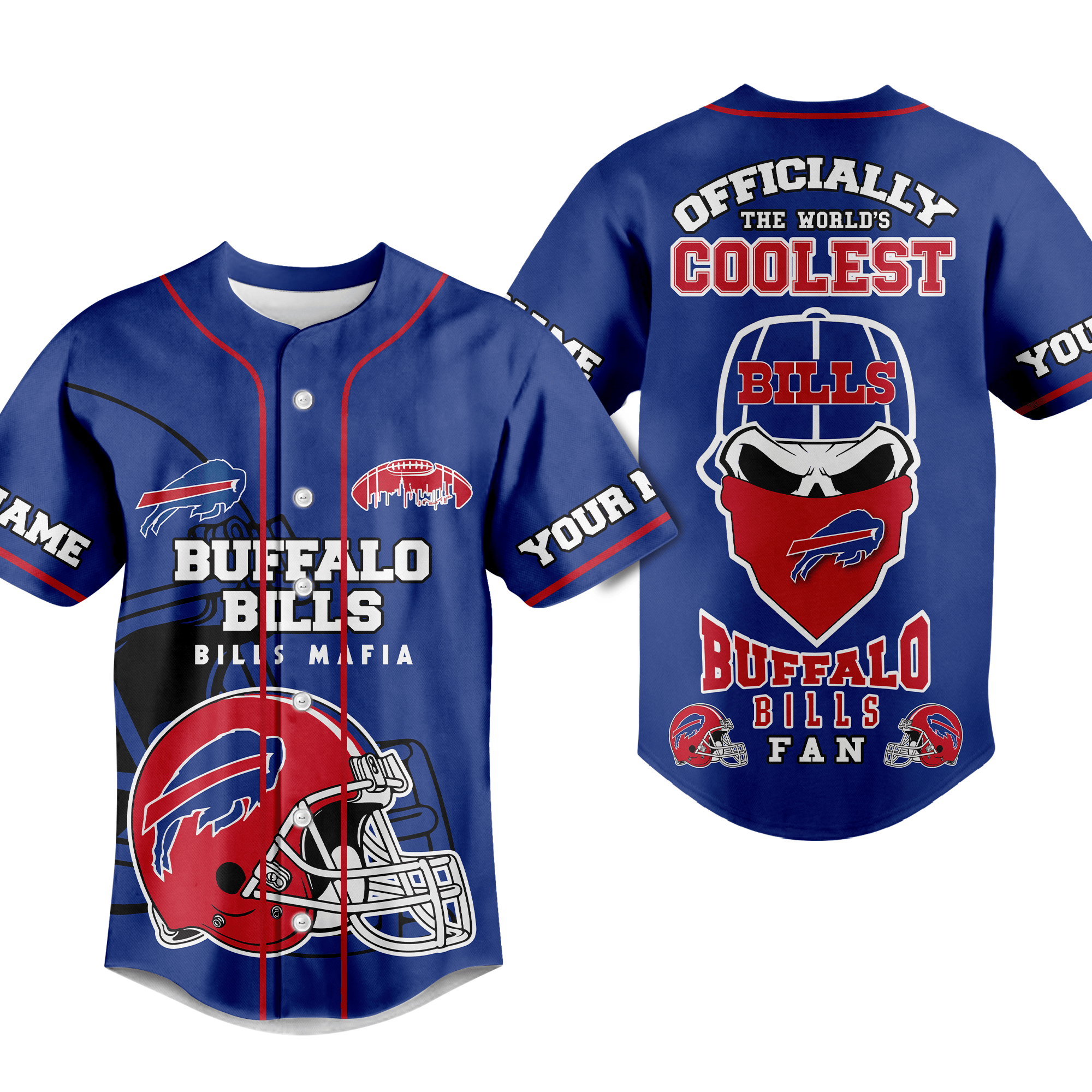 Buffalo Bills Baseball Jersey For Fans