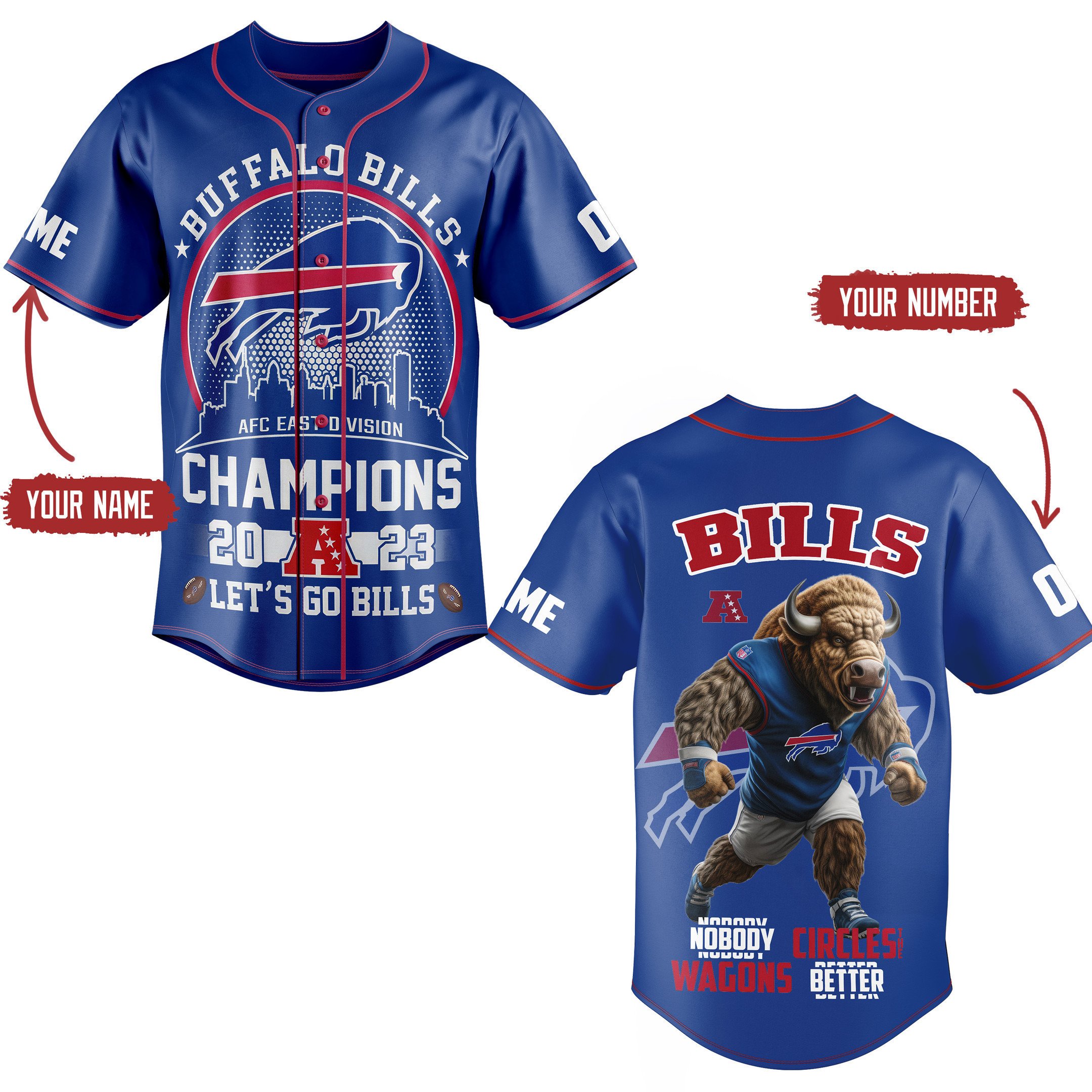 Buffalo Bills Baseball Jersey For Fans