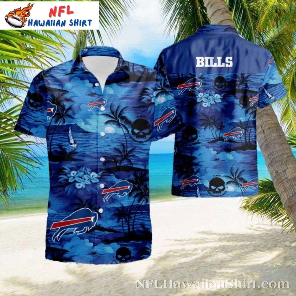 Buffalo Bills Blue Sunset Aloha Hawaiian Shirt Gift For Sport Music Fans
