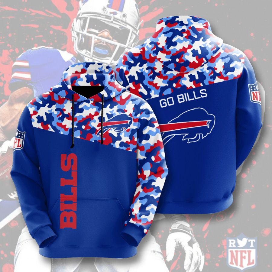 Buffalo Bills Camo V2 NFL Football Team Hoodie