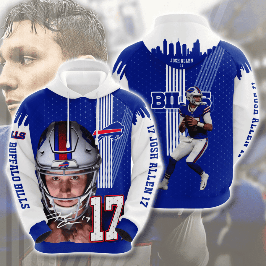 Buffalo Bills Josh Allen 17 Hoodie  Zip Hoodie Version 1159