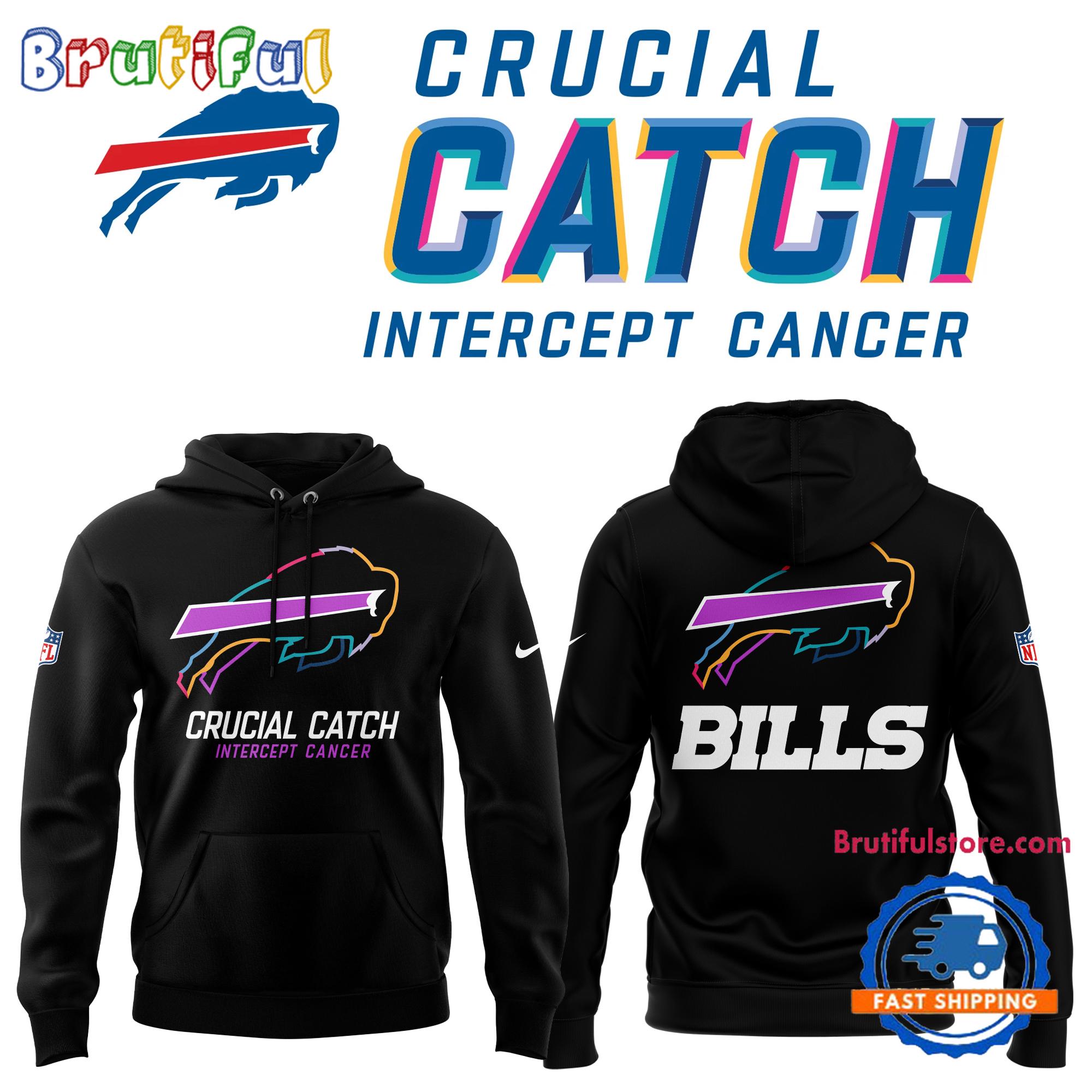 Buffalo Bills NFL Crucial Catch Intercept Cancer 2024 Limited New Hoodie Gift For Sport Music Fans