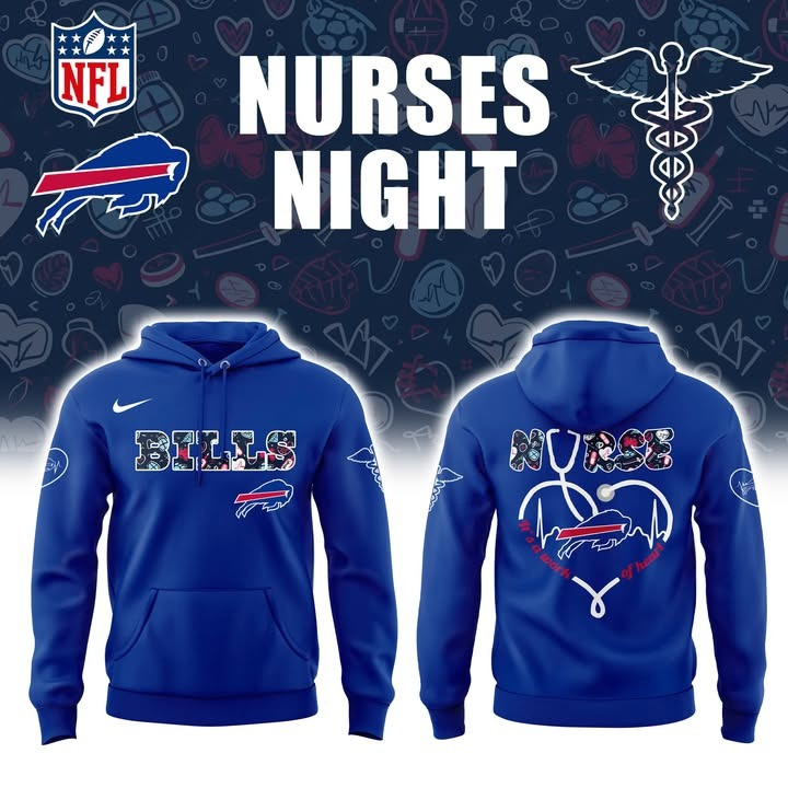 Buffalo Bills Nurses Night Hoodie Its A Work Of Heart Honor Nurses Day Bills Fan Gifts