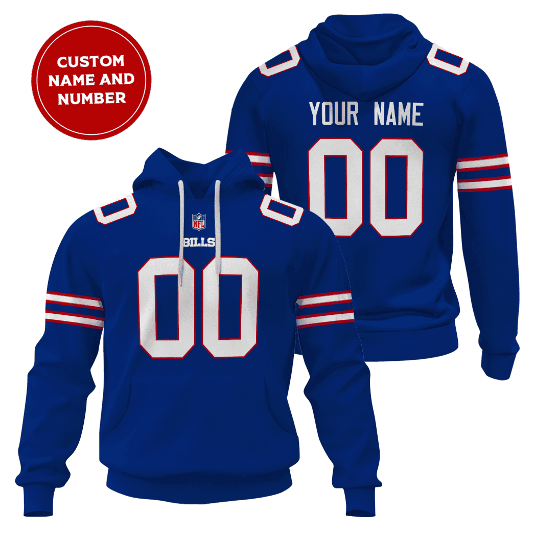 Buffalo Bills Personalized Name And Number NFL 3D Hoodie Version 140