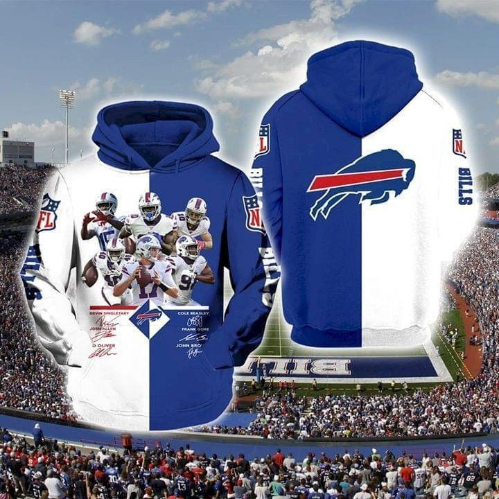 Buffalo Bills Players Signed Hoodie  Zip Hoodie