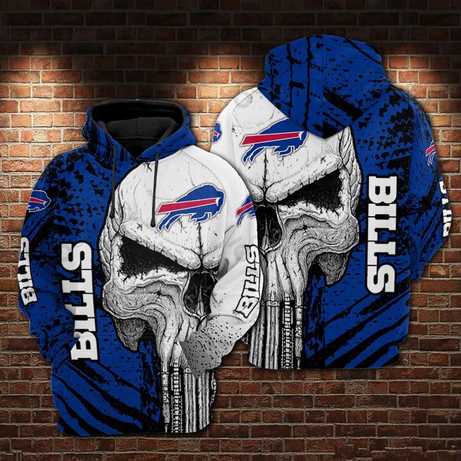 Buffalo Bills Punisher NFL Football Team Hoodie