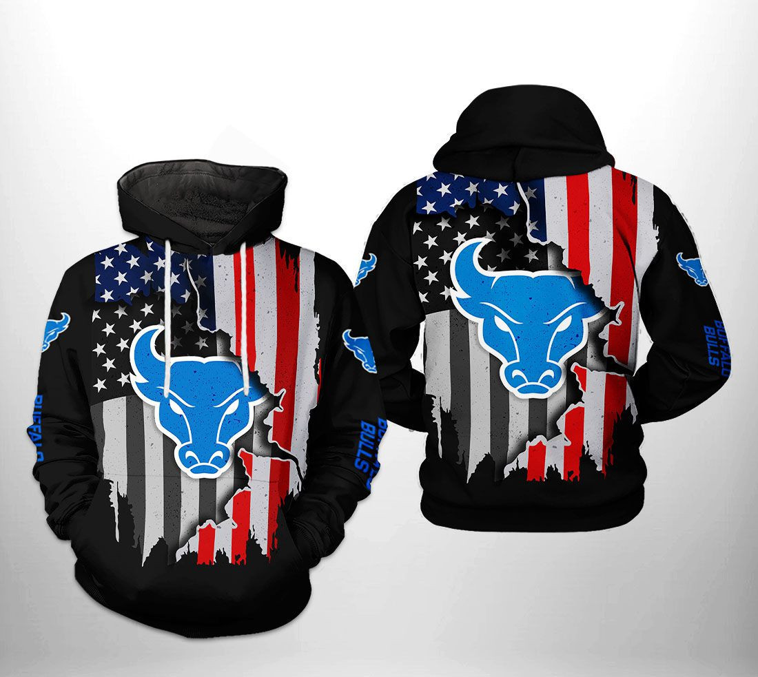 Buffalo Bulls NCAA US Flag Hoodie  Zip Hoodie Version 2633