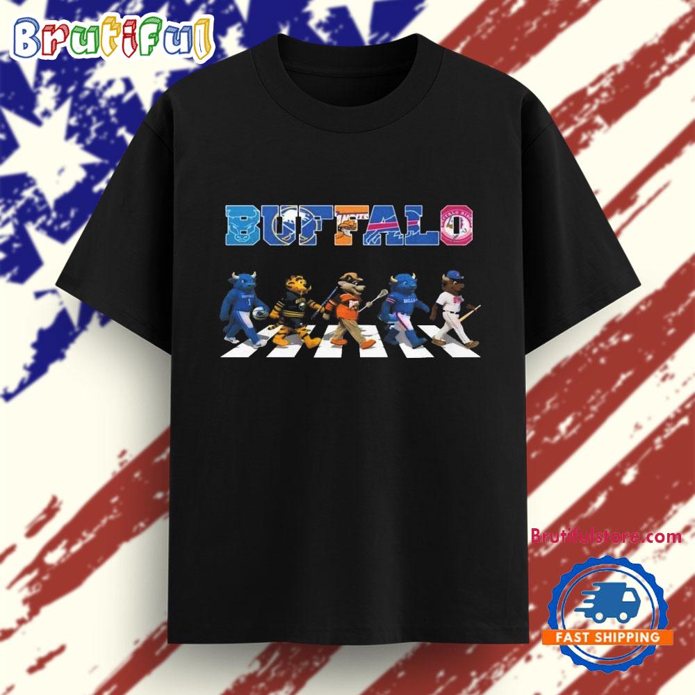 Buffalo Mascots Sports Teams Abbey Road T Shirt 