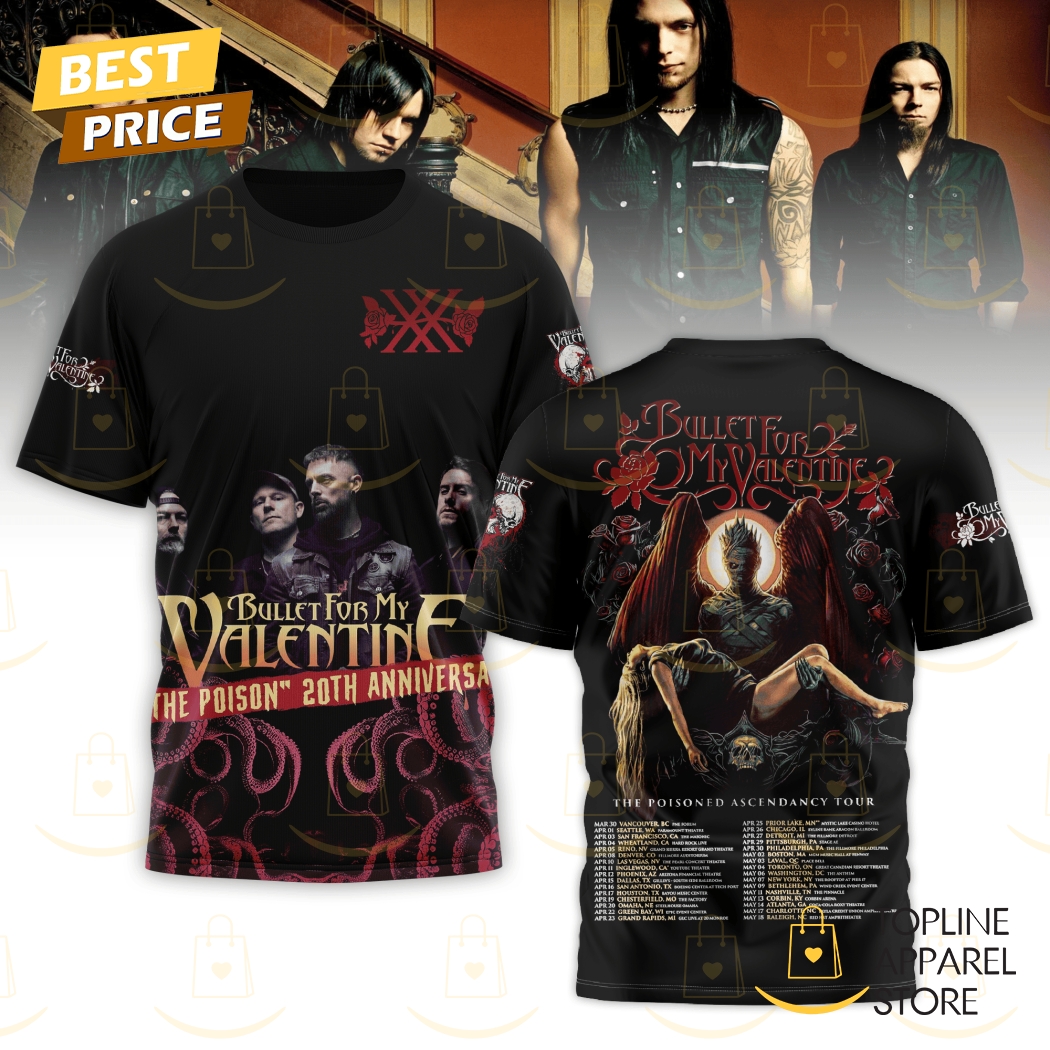 Bullet For My Valentine - The Poison 20th Anniversary 3D T-Shirt Premium Merchandise