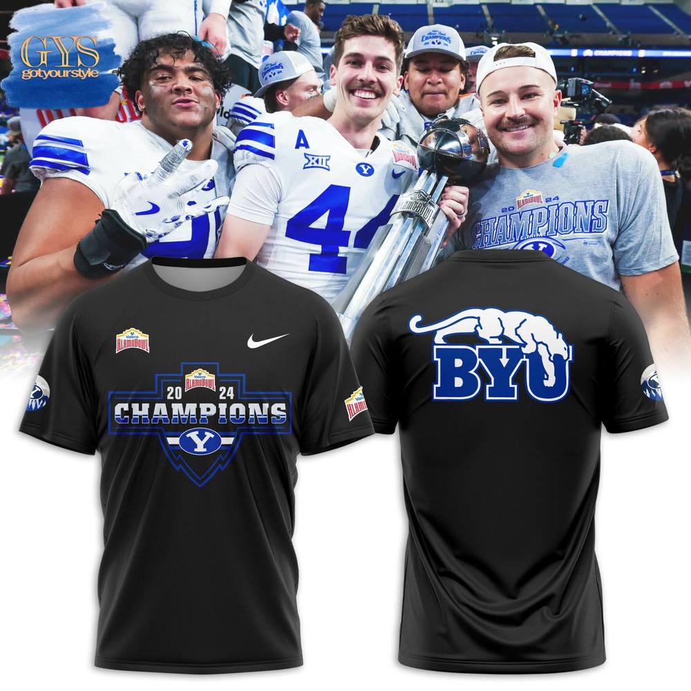 BYU Football ALAMO BOWL 2024 Champions T-Shirt Premium Merchandise
