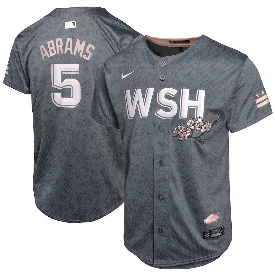 C.J. Washington Nationals City Connect Jersey 2025 Nationals Cherry Blossom Jersey