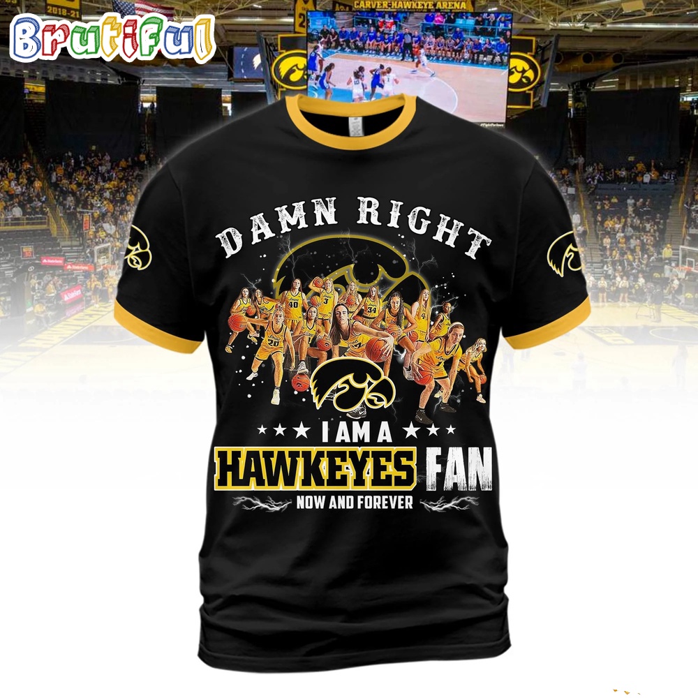 Caitlin Clark Iowa Hawkeyes 2024 NCAA Womens Basketball Damn Right T Shirt