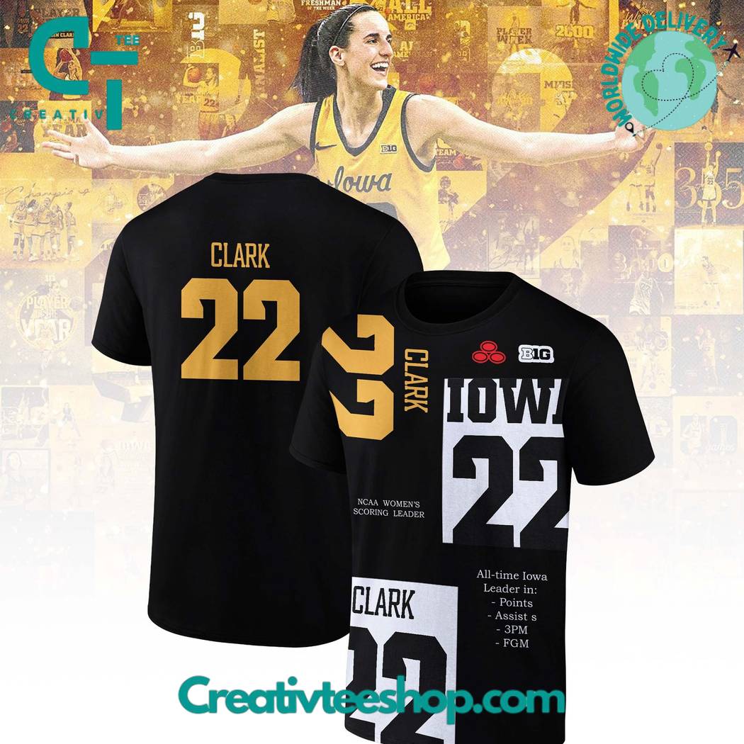 Caitlin Clark Iowa Hawkeyes NCAA Alltime Leading Scored Shirt