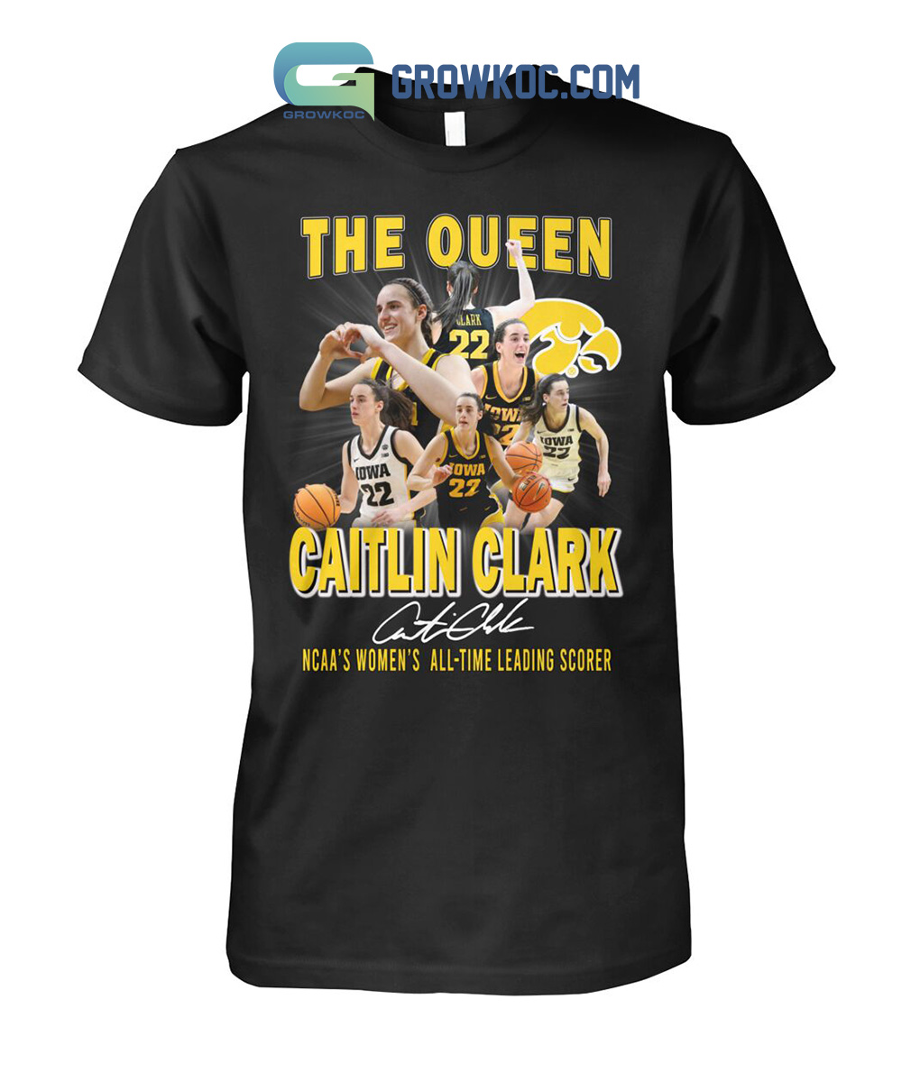 Caitlin Clark Iowa Hawkeyes The Queen Of Record T Shirt