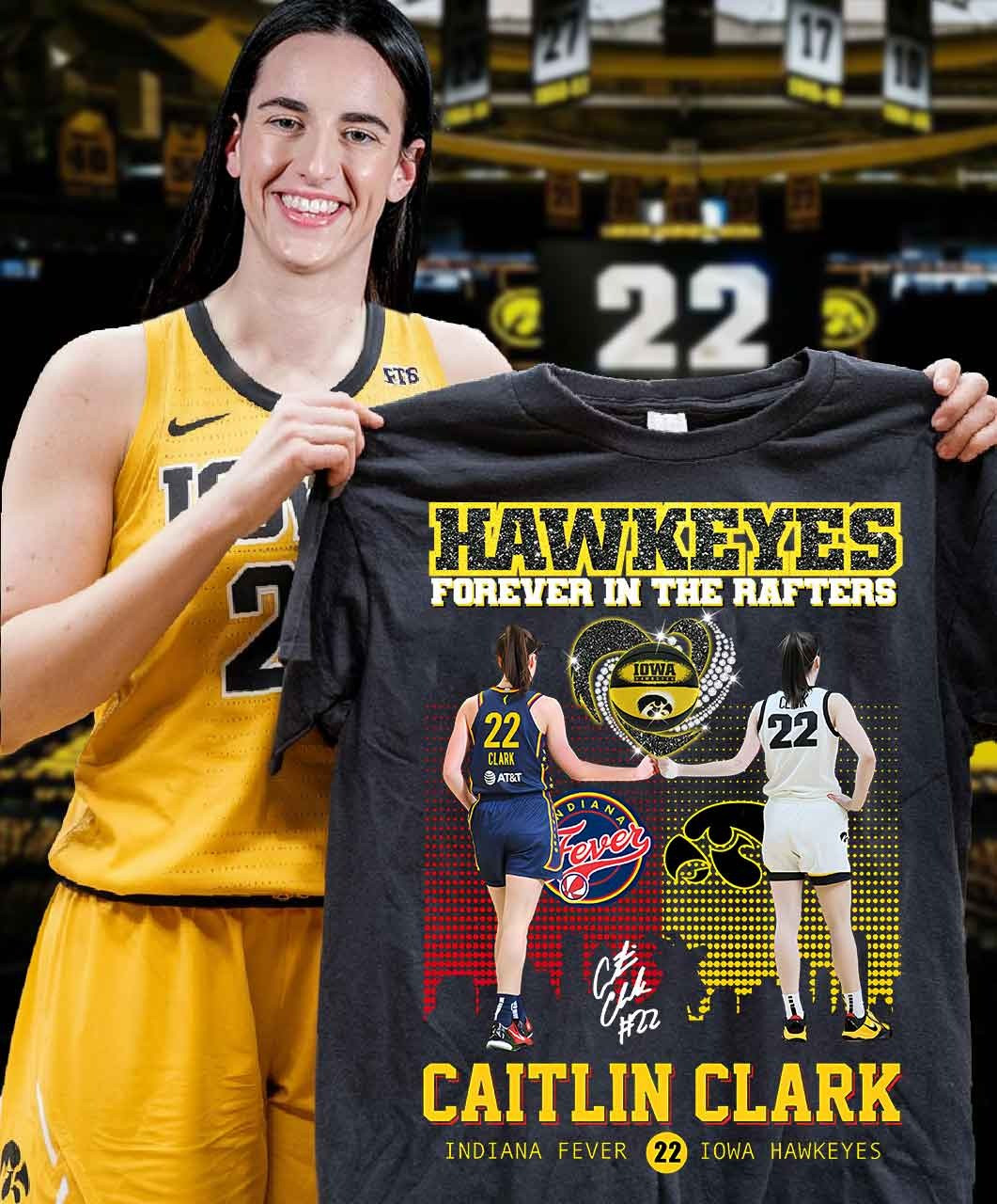 Caitlin Clark Just A Girl From Iowa Hawkeyes 22 Indiana Fever Shirt Gift For Basketball Fan