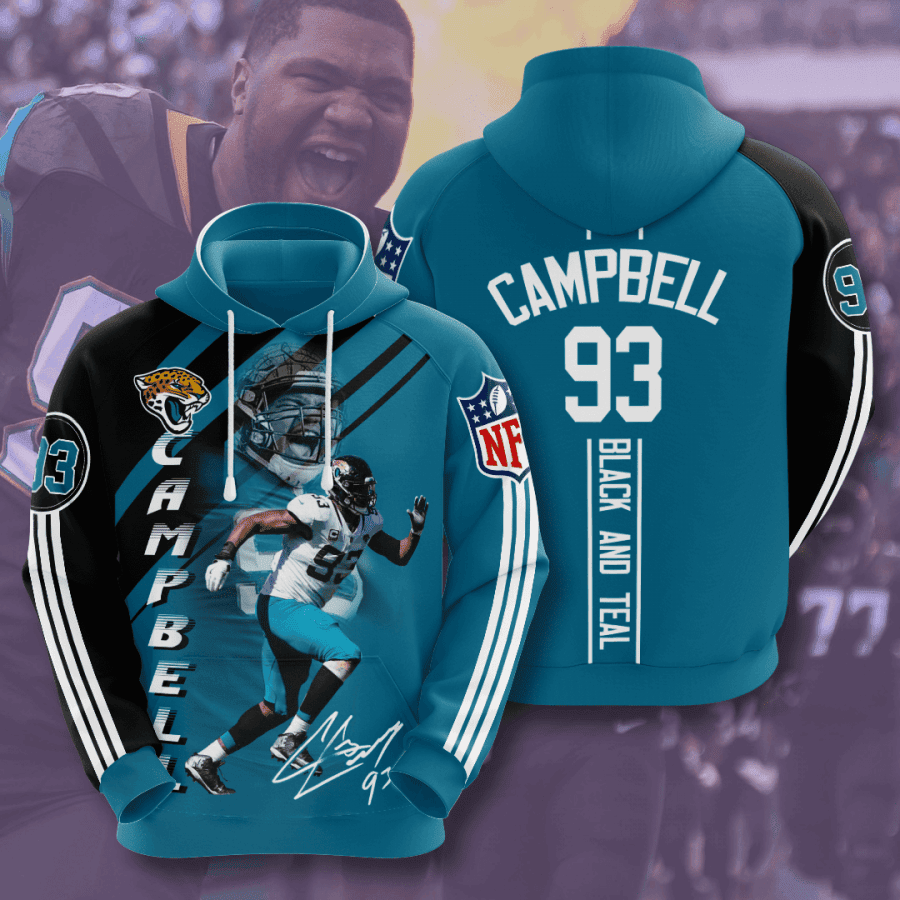 Calais Campbell Jacksonville Jaguars Hoodie  Zip Hoodie
