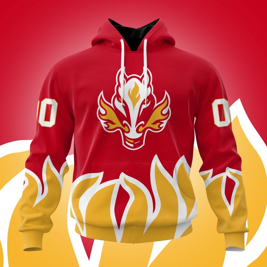 Calgary Flames Special Colour Rush Design ST2401