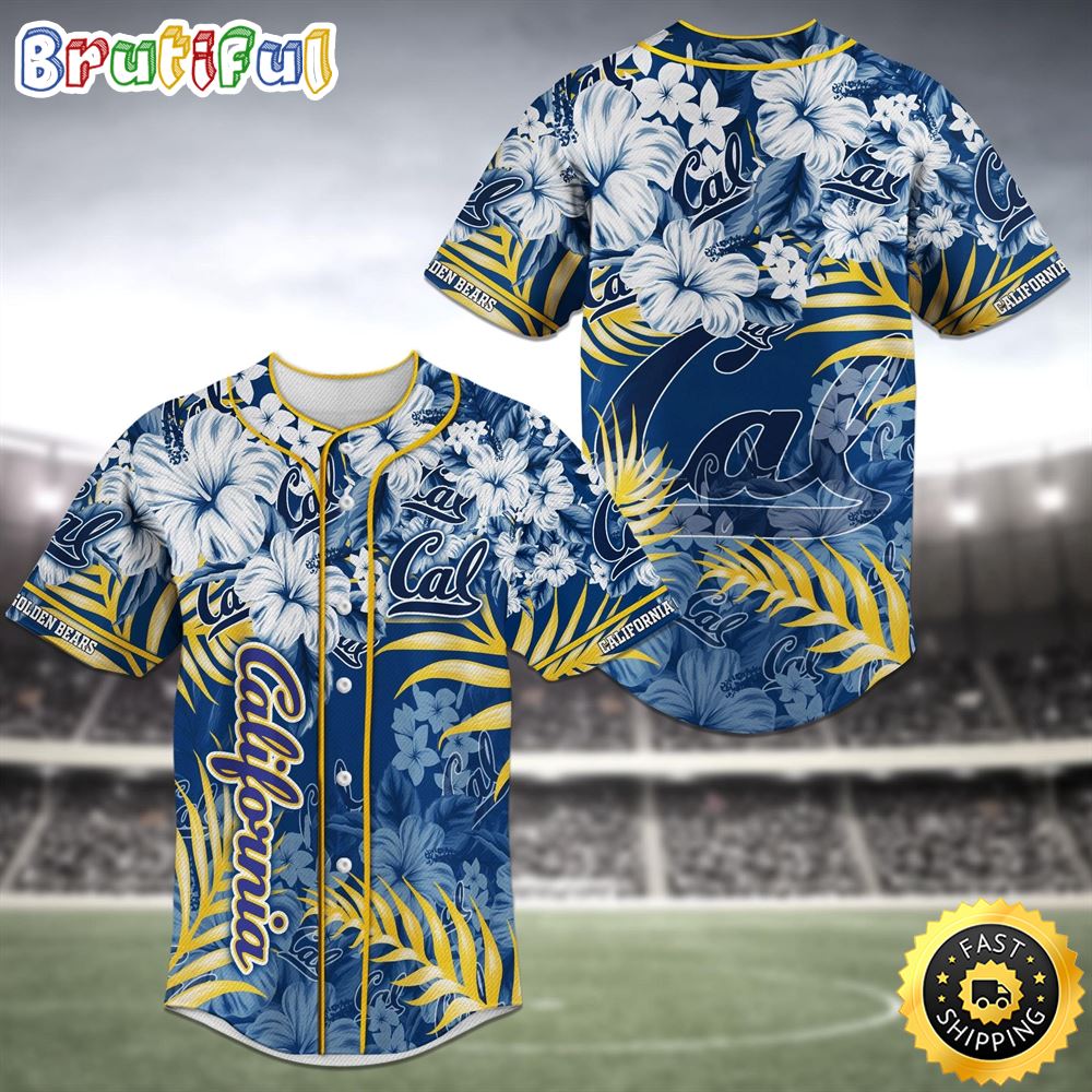 California Golden Bears Flower MLB Baseball Jersey Shirt