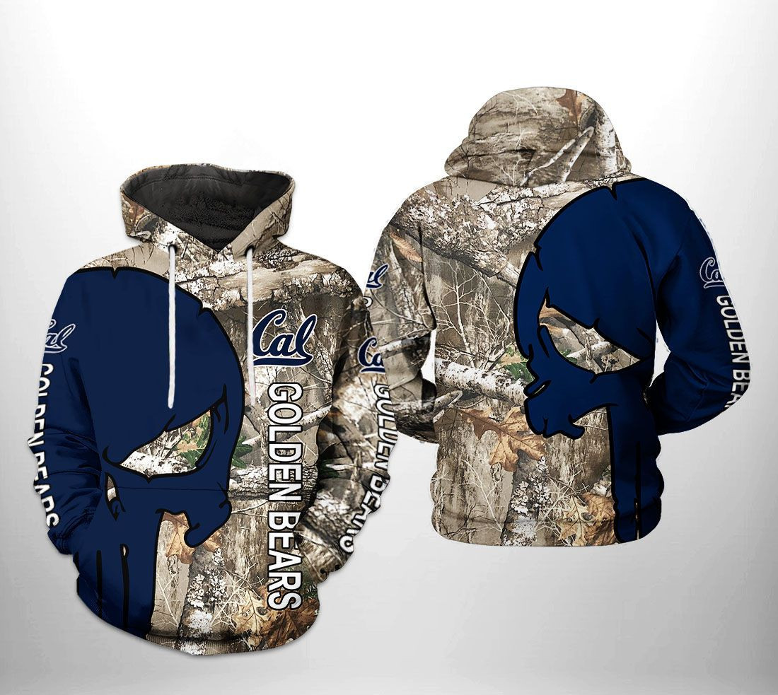 California Golden Bears NCAA Camo Veteran Hunting Hoodie  Zip Hoodie
