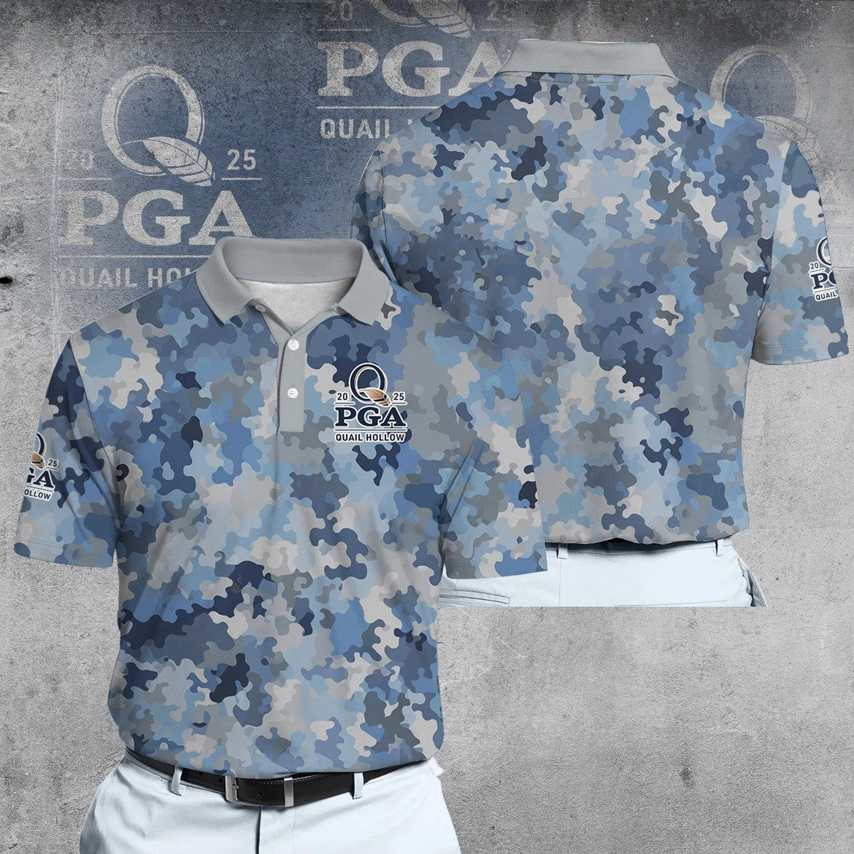 Camouflage Pattern PGA 2025 Men Polo Shirt Golf Gifts For Men