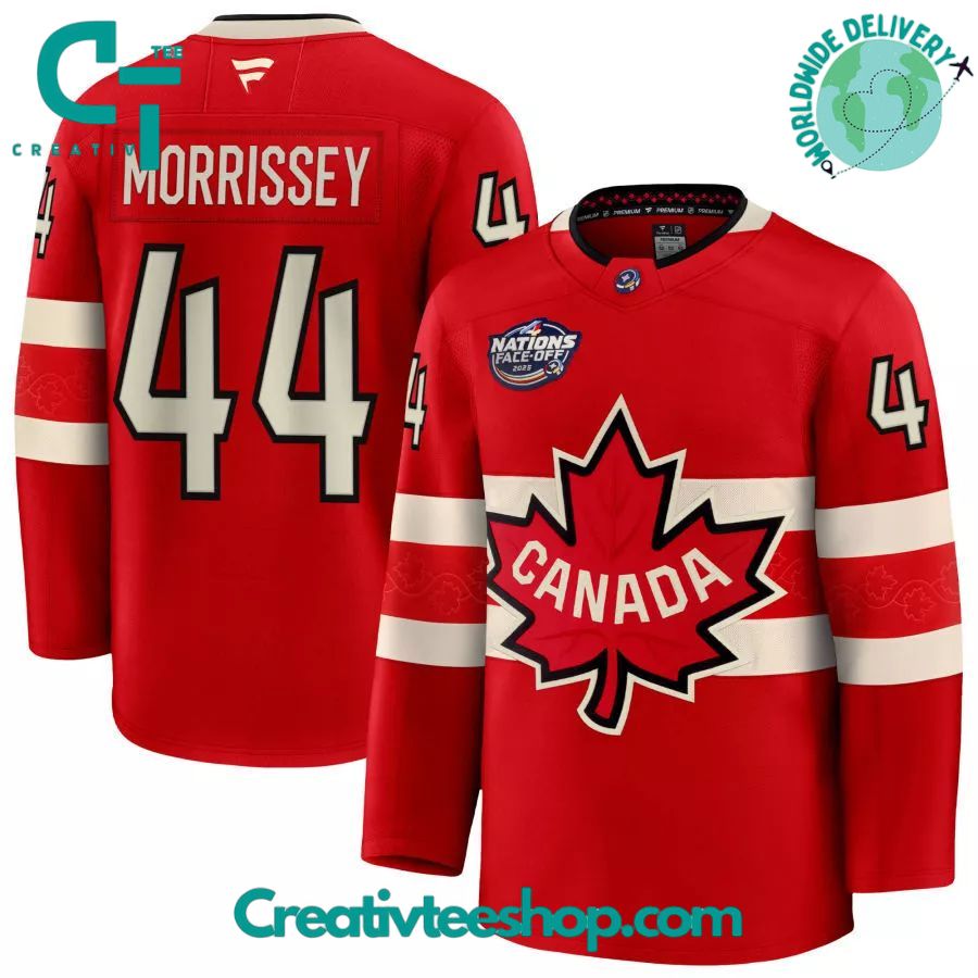 Canada 2025 4 Nations Face-Off Josh Morrissey #44 Red Premium Jersey