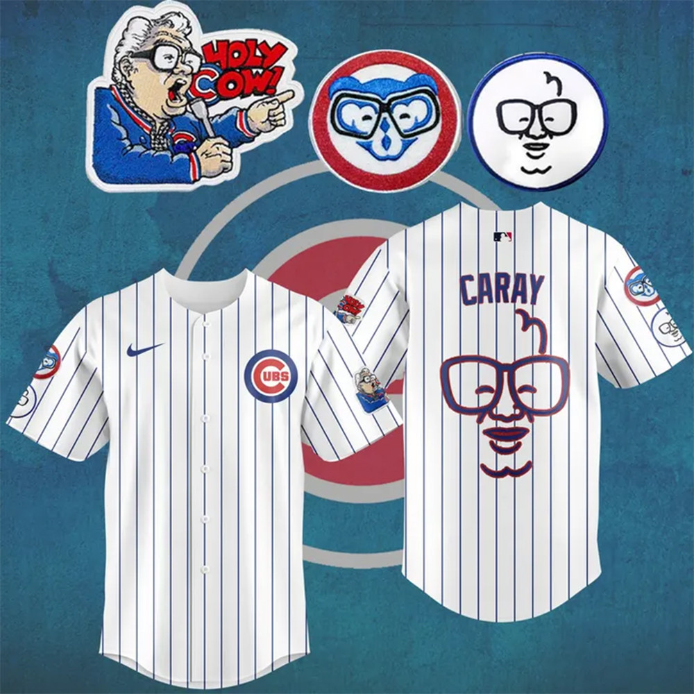 Caray x Cubs  Jersey Gifts For Baseball Lovers