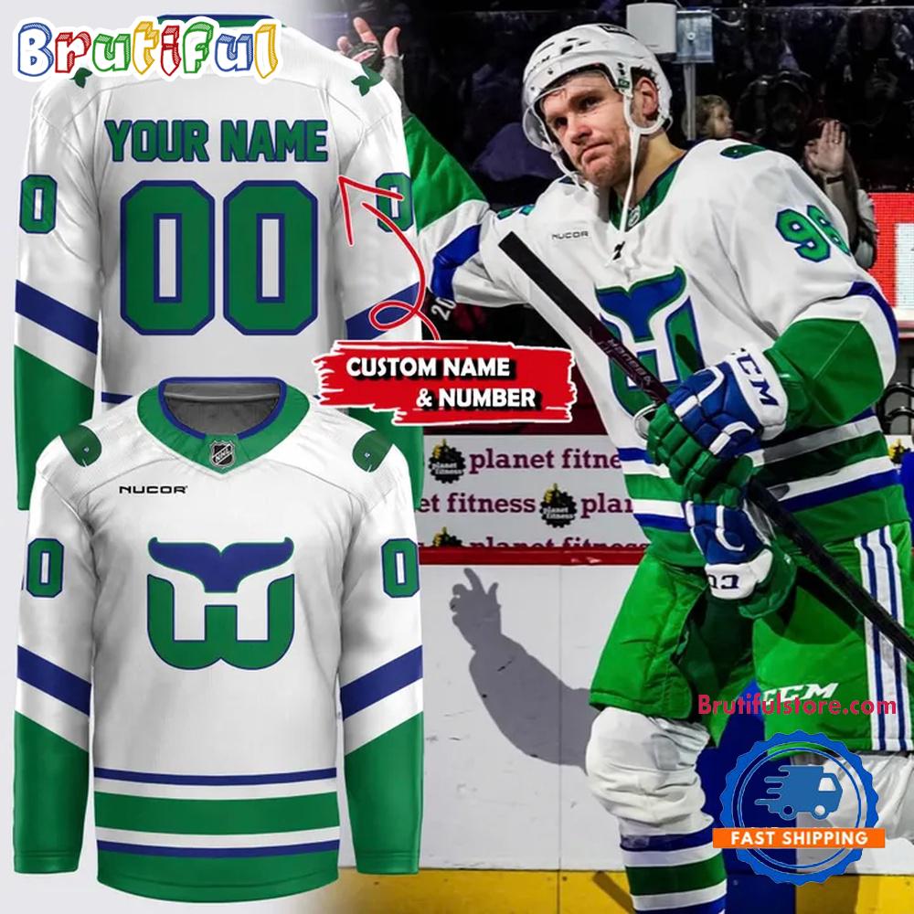 Carolina Hurricanes NHL 2025 Whalers Night Hockey Jersey