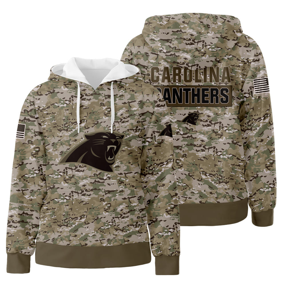 Carolina Panthers Camo 3D All Over Print Hoodie Zip-Up Hoodie